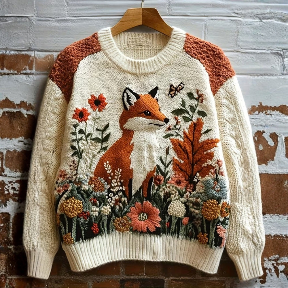Herbstgarten Alpakawolle Strickpulli