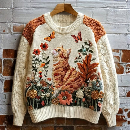 Herbstgarten Alpakawolle Strickpulli
