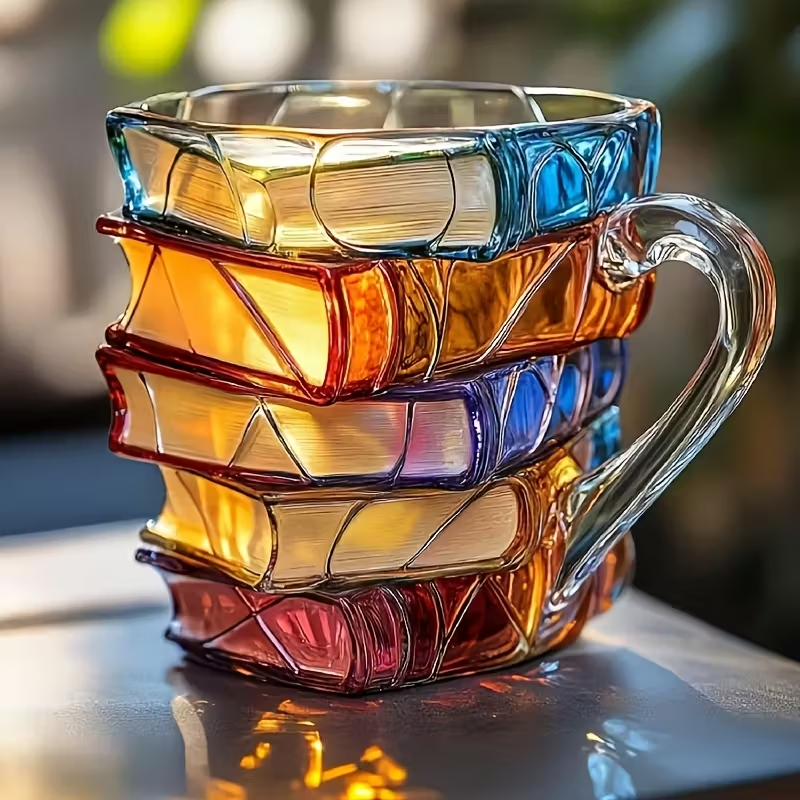 Lesestapel Glastasse