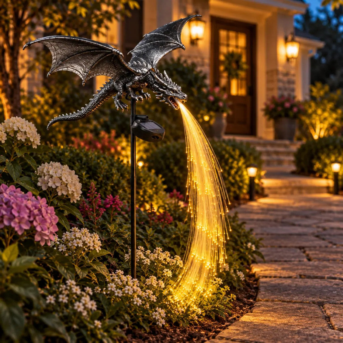Lumadrache Solar-Gartenlampe